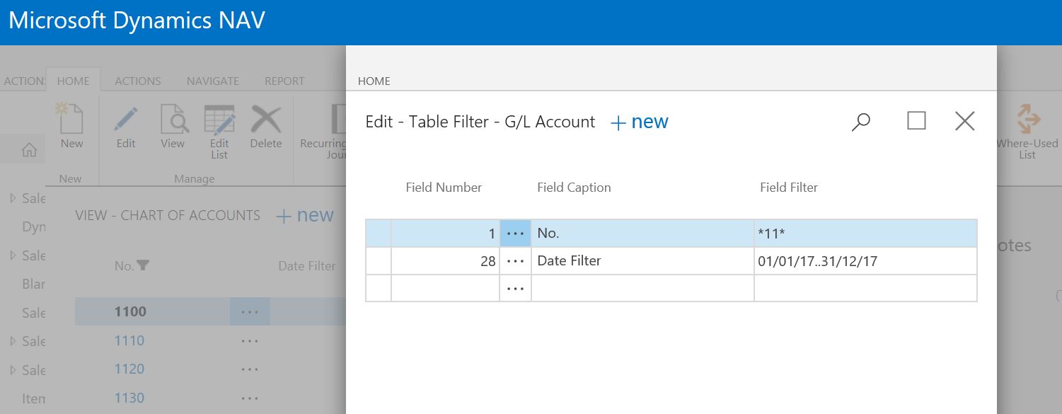 Table Filters Resurrection